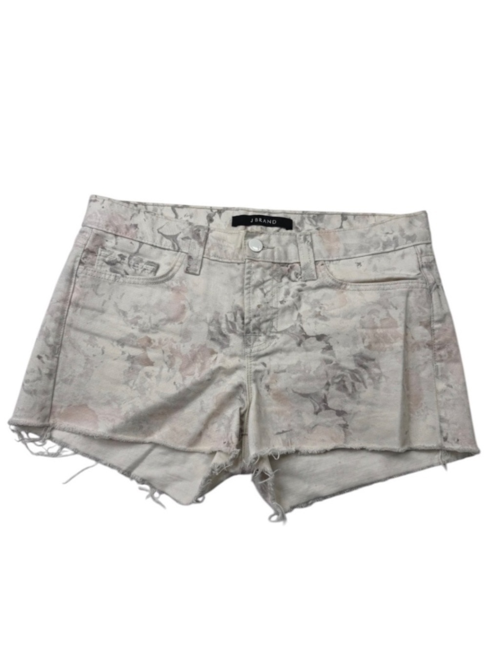 J Brand Ghost Rose Floral Cut Off Denim Shorts 26 Made in USA Cotton